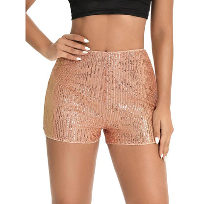Women's Glitter Sequin Shorts for Parties & Nights Out champagne s by HitMyNeed