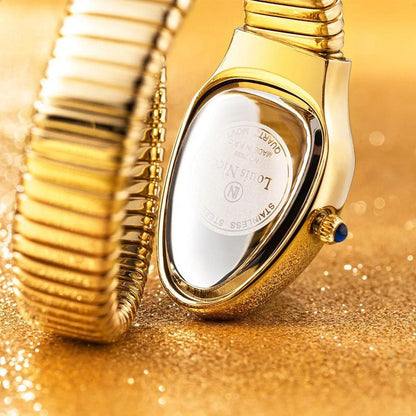 Women's Gold Snake Watch with Crystal Dial by HitMyNeed