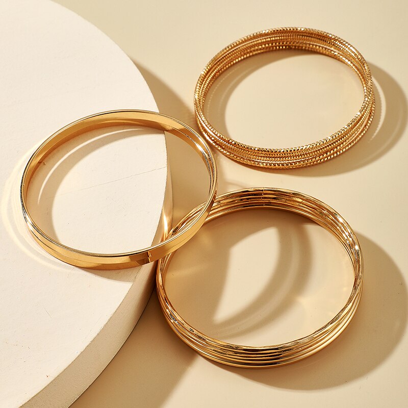 Women's Gold-Tone Bangle Set (14 Pieces) by HitMyNeed