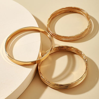 Women's Gold-Tone Bangle Set (14 Pieces) by HitMyNeed
