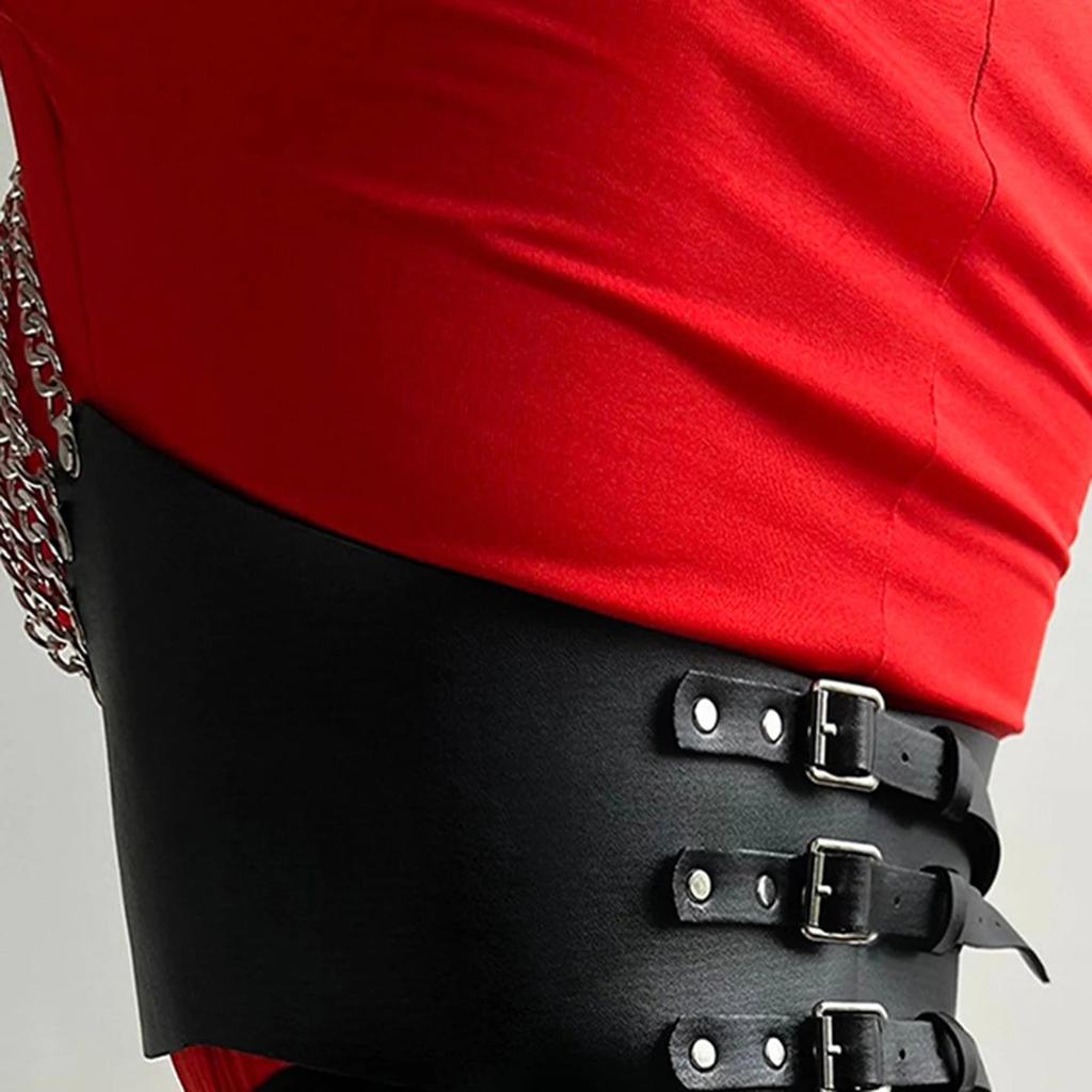 Women's Gothic Chain Corset Belt with Tassels by HitMyNeed