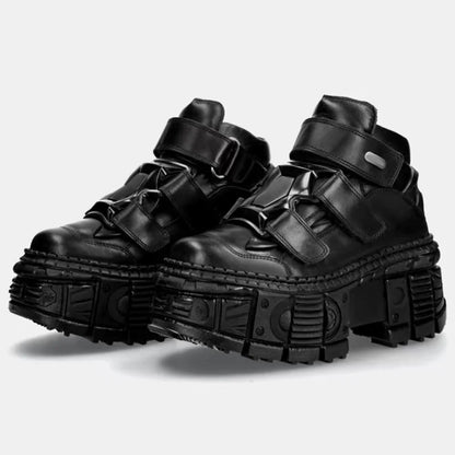 Women's Gothic Punk High Heel Motorcycle Boots 3.0 36.0 by HitMyNeed