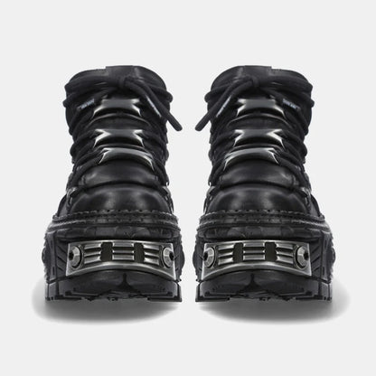 Women's Gothic Punk High Heel Motorcycle Boots by HitMyNeed