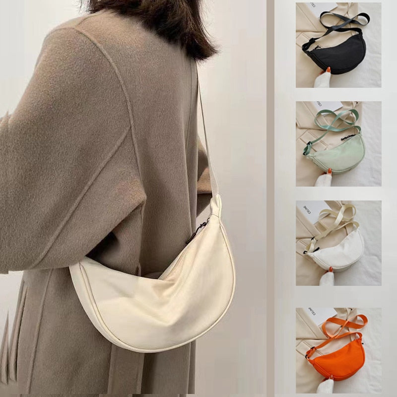 Women's Half Moon Crossbody Chest Bag by HitMyNeed
