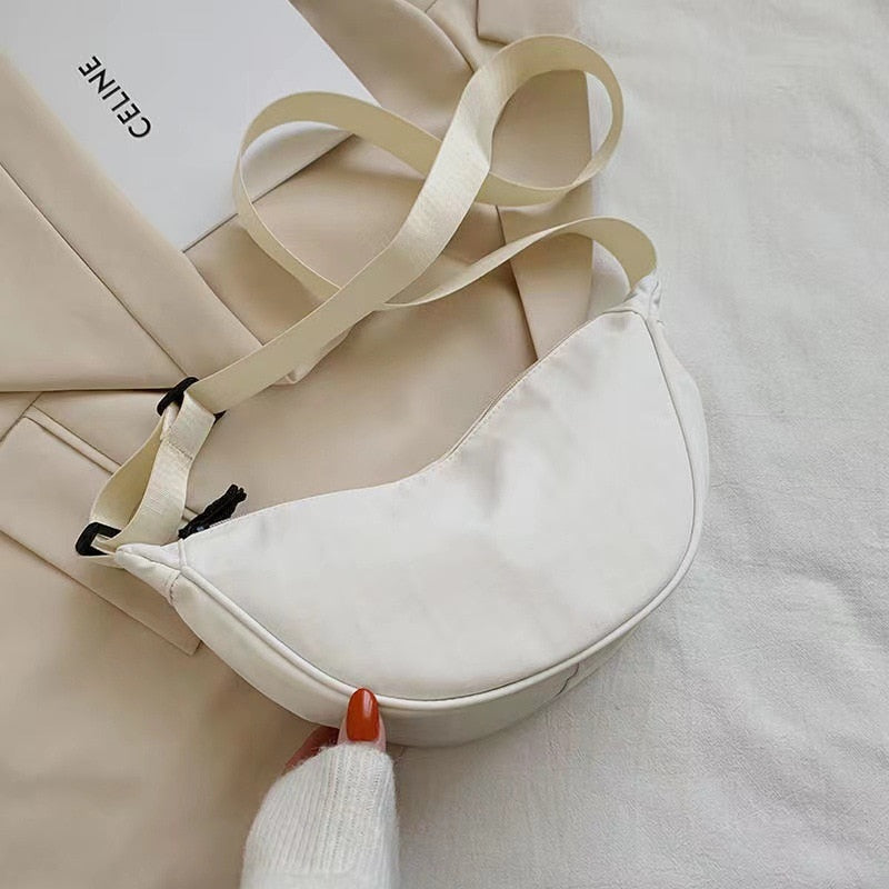 Women's Half Moon Crossbody Chest Bag by HitMyNeed