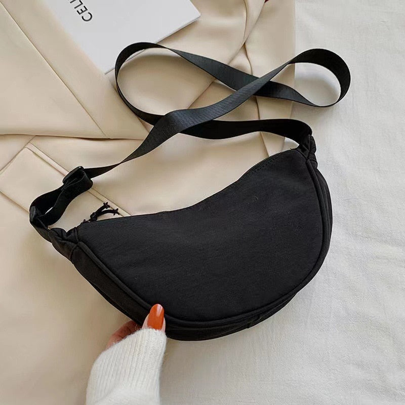 Women's Half Moon Crossbody Chest Bag by HitMyNeed