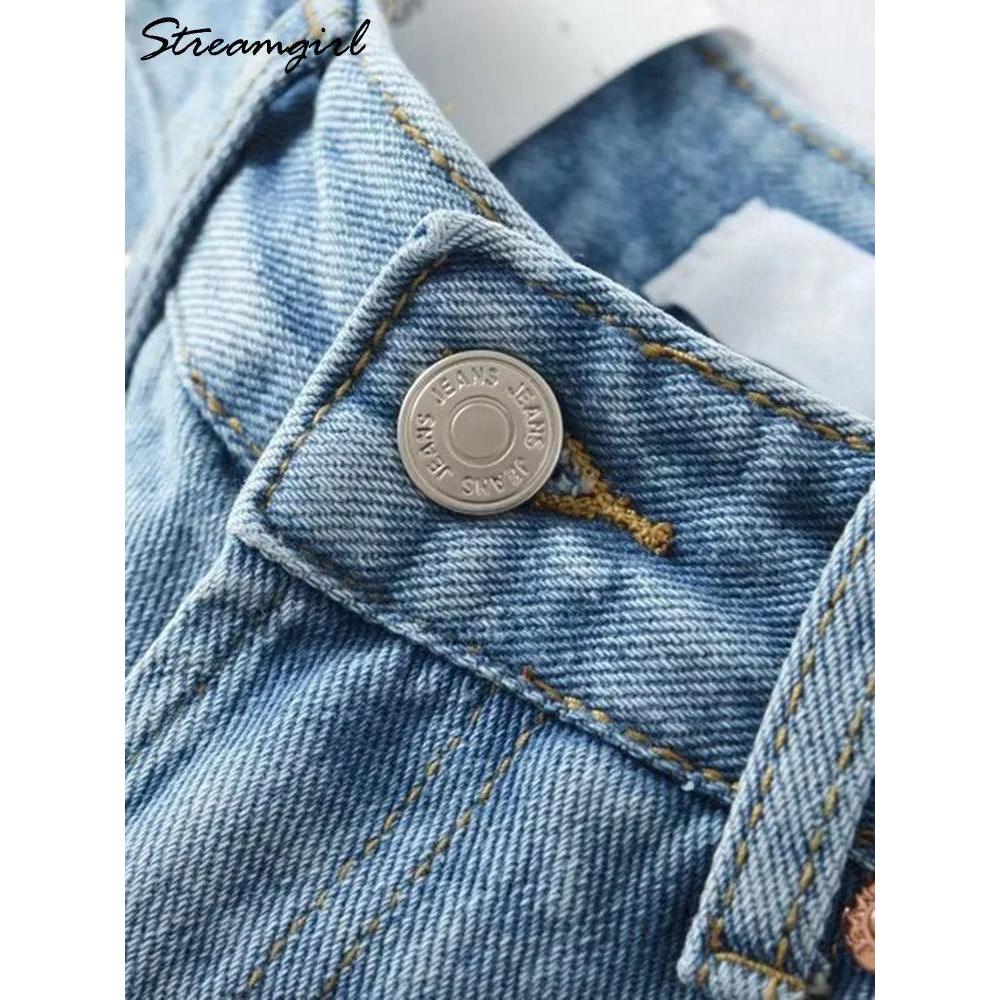 Women's High Slit Vintage Denim Skirt with Pockets by HitMyNeed