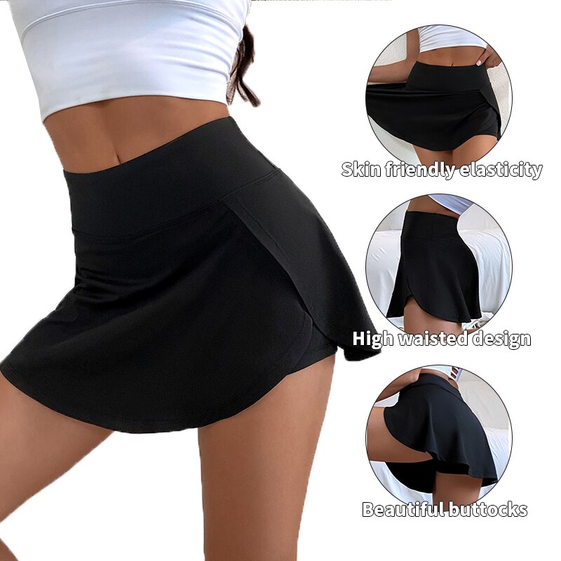 Women's High Waist Sports Skort for Running & Yoga by HitMyNeed