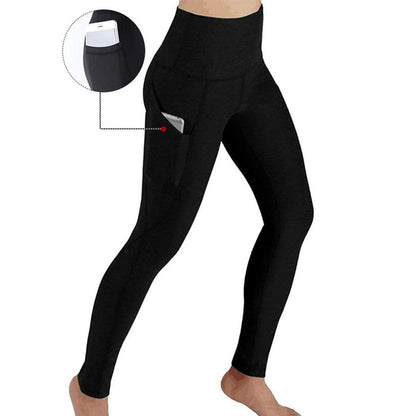 Women's High-Waist Yoga Leggings with Side Pockets by HitMyNeed