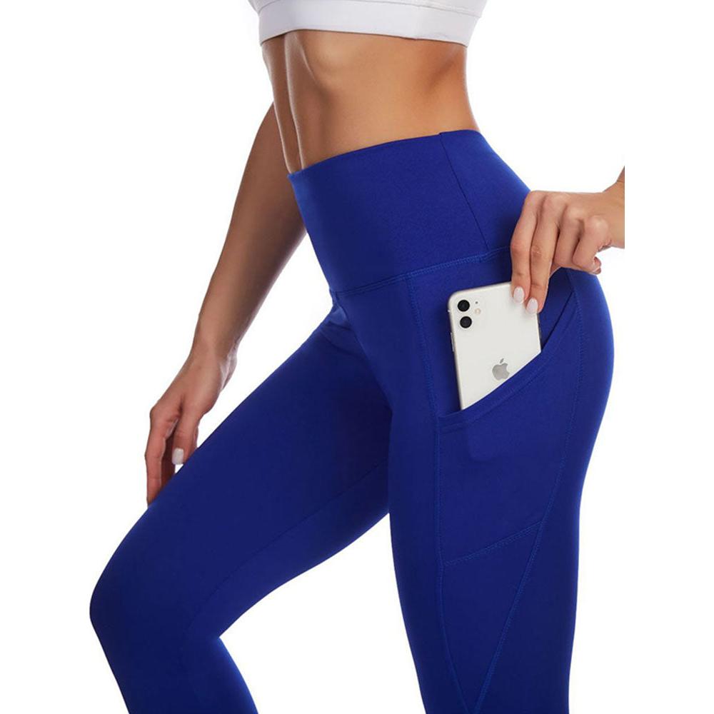 Women's High-Waist Yoga Leggings with Side Pockets by HitMyNeed