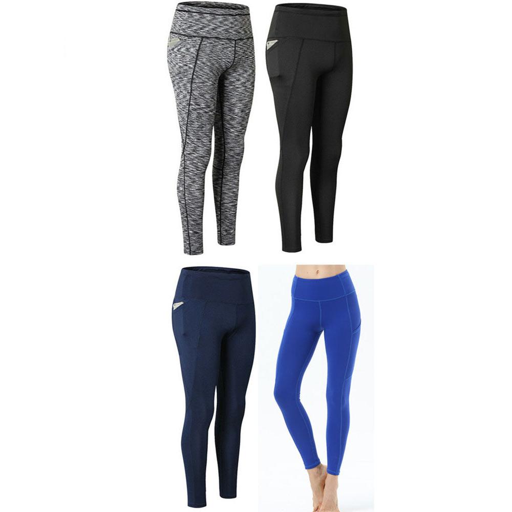 Women's High-Waist Yoga Leggings with Side Pockets by HitMyNeed