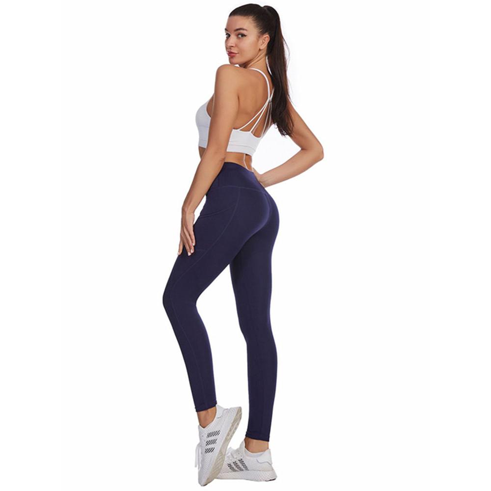 Women's High-Waist Yoga Leggings with Side Pockets by HitMyNeed
