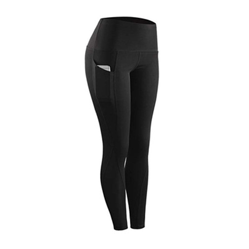 Women's High-Waist Yoga Leggings with Side Pockets black xl by HitMyNeed
