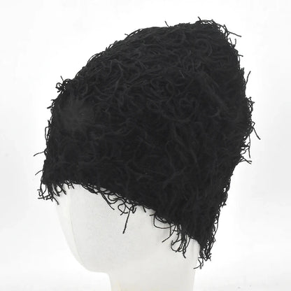 Women's Hip Hop Camouflage Fuzzy Full Face Balaclava black by HitMyNeed