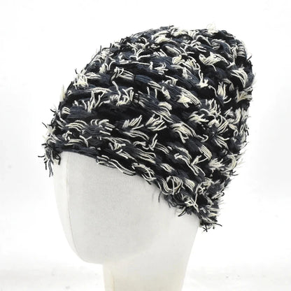 Women's Hip Hop Camouflage Fuzzy Full Face Balaclava black-grey-beige by HitMyNeed