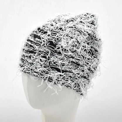 Women's Hip Hop Camouflage Fuzzy Full Face Balaclava white by HitMyNeed