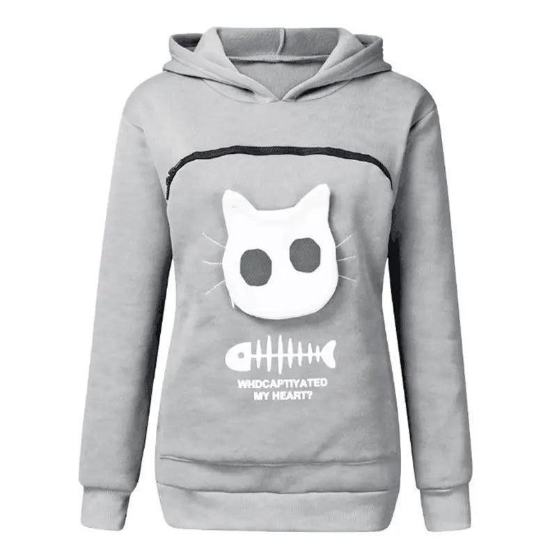 Women's Hoodie with Pet Carrier Pouch by HitMyNeed