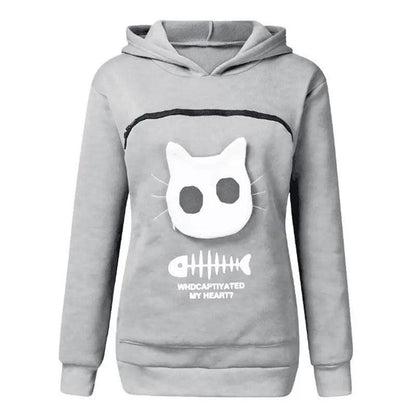 Women's Hoodie with Pet Carrier Pouch by HitMyNeed