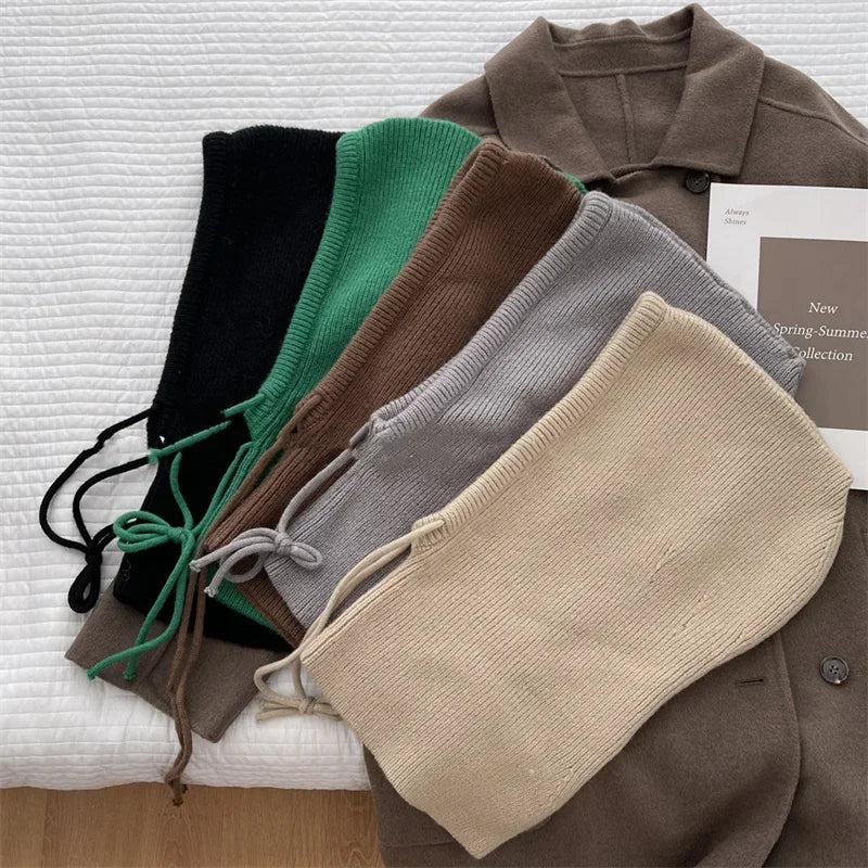 Women's Knitted Hooded Balaclava with Neck Warmer by HitMyNeed