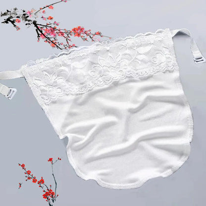 Women's Lace Clip-On Modesty Panel & Fake Collar white by HitMyNeed