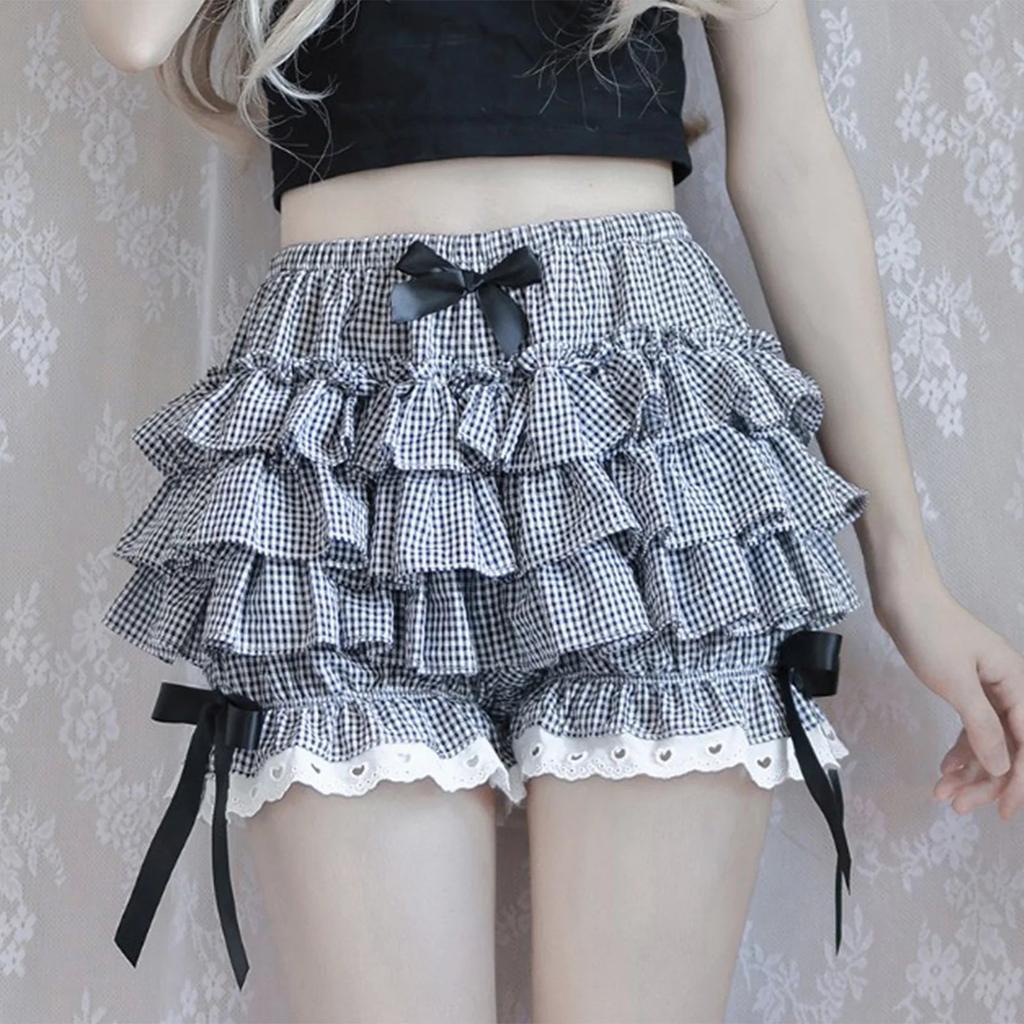 Women's Lace Ruffle Bloomers Victorian Pettipants f-grey s by HitMyNeed