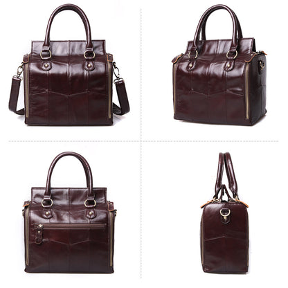 Women's Leather Tote Handbag with Shoulder Strap by HitMyNeed