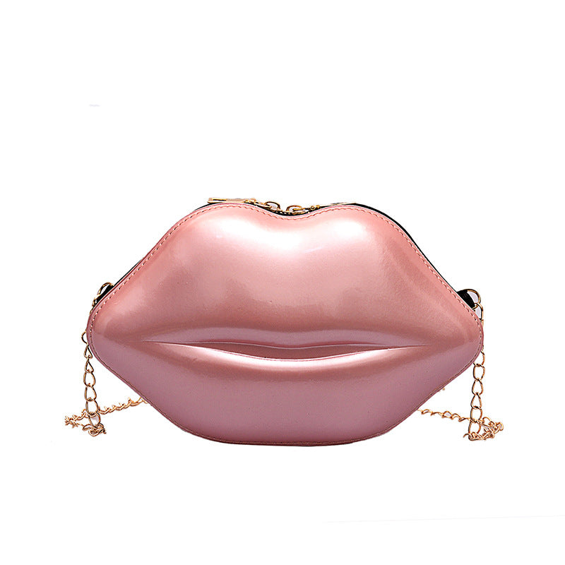 Women's Lips Crossbody Shoulder Bag pink by HitMyNeed
