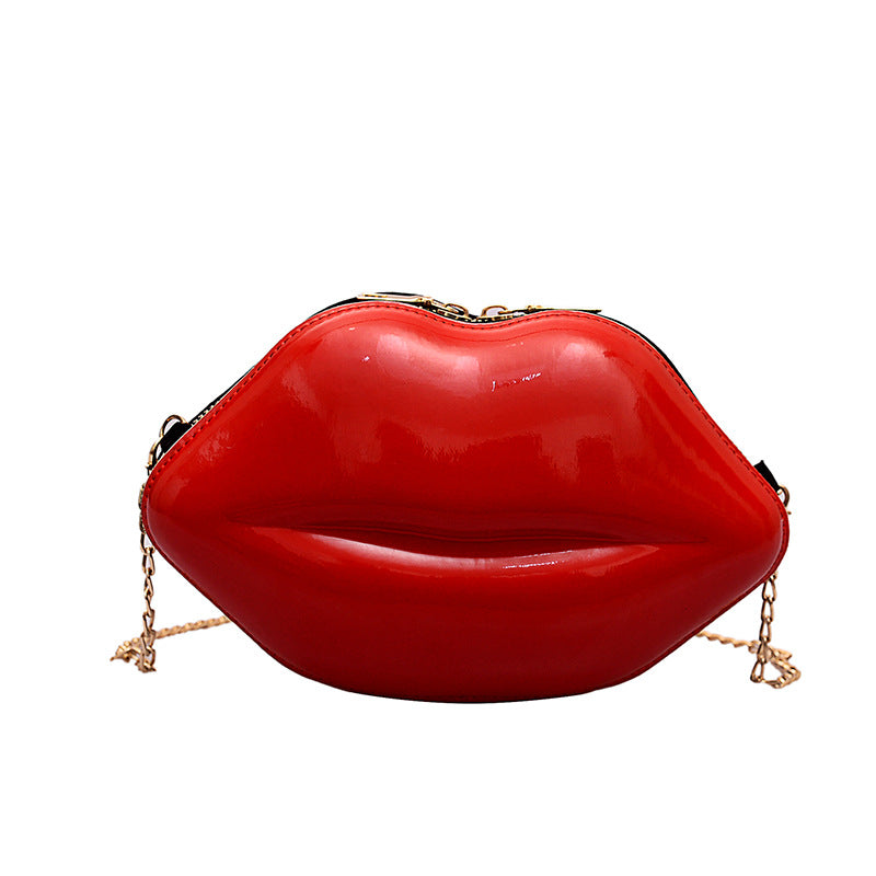 Women's Lips Crossbody Shoulder Bag red by HitMyNeed