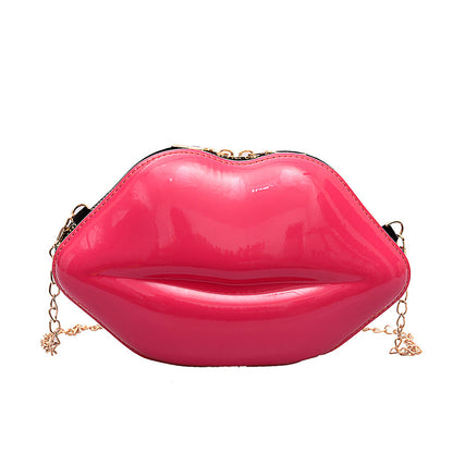 Women's Lips Crossbody Shoulder Bag rose by HitMyNeed
