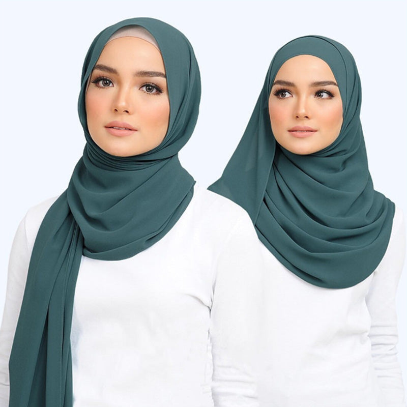 Women's Long Bubble Chiffon Muslim Hijab Scarf by HitMyNeed