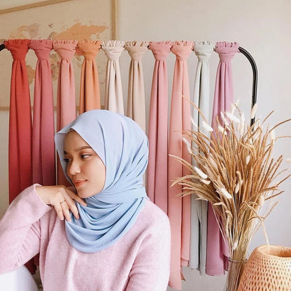 Women's Long Bubble Chiffon Muslim Hijab Scarf by HitMyNeed
