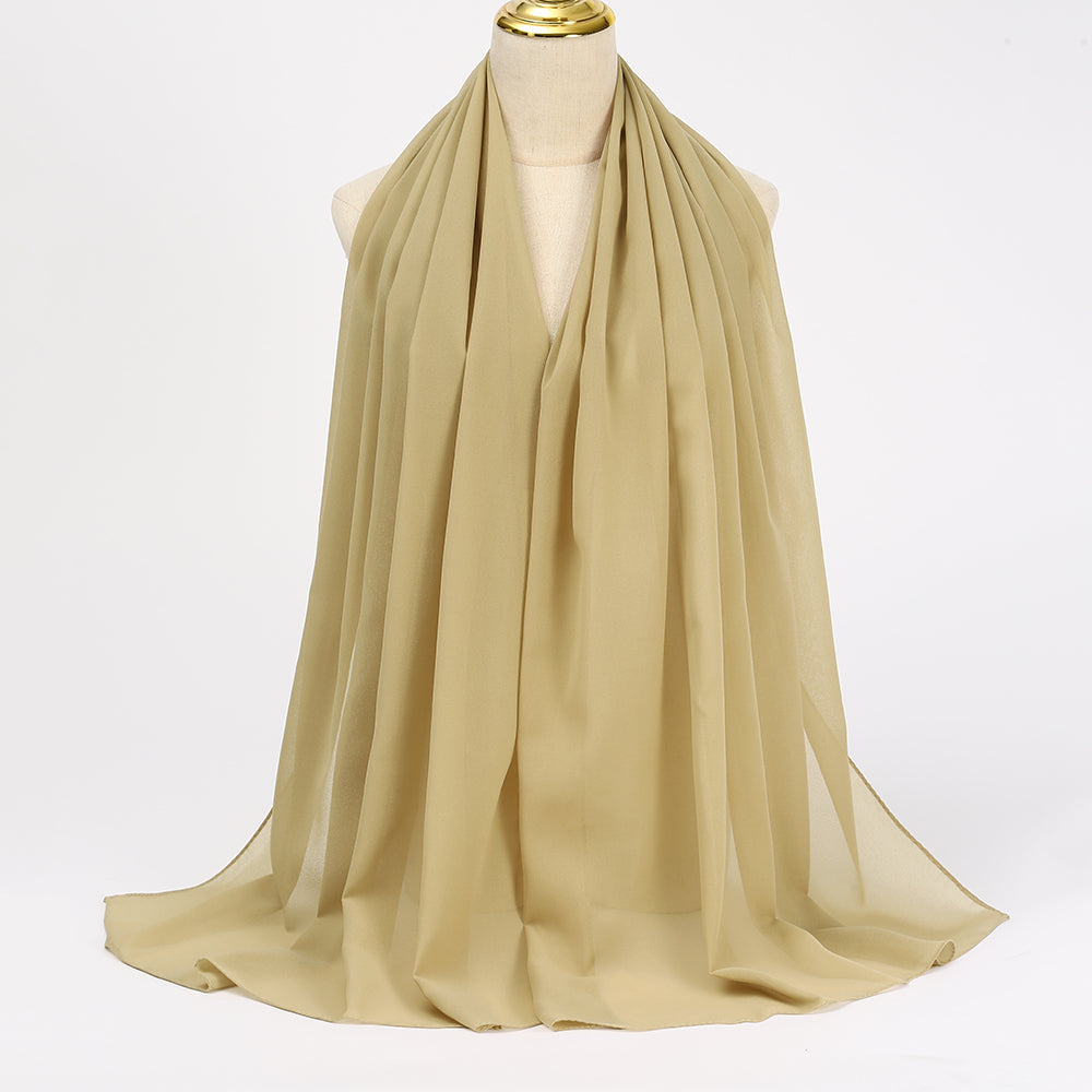 Women's Long Bubble Chiffon Muslim Hijab Scarf barley by HitMyNeed