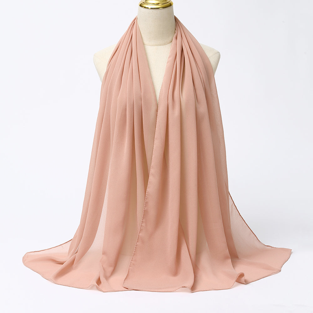 Women's Long Bubble Chiffon Muslim Hijab Scarf dutch-powder by HitMyNeed