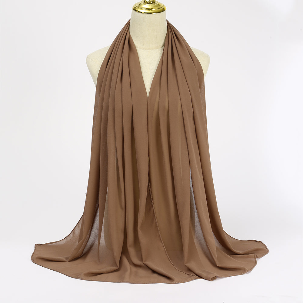 Women's Long Bubble Chiffon Muslim Hijab Scarf oak by HitMyNeed