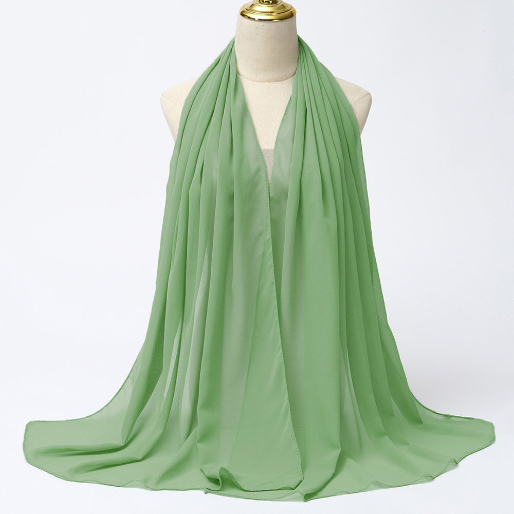 Women's Long Bubble Chiffon Muslim Hijab Scarf summer-bamboo by HitMyNeed