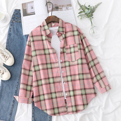 Women's Long Sleeve Plaid Shirt Button Down 21819.0 xs by HitMyNeed