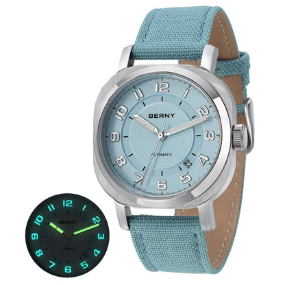Women's Mechanical Cushion Watch with Sapphire & Date by HitMyNeed