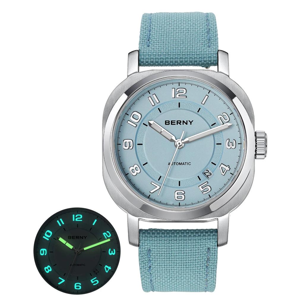 Women's Mechanical Cushion Watch with Sapphire & Date am133v-lb by HitMyNeed