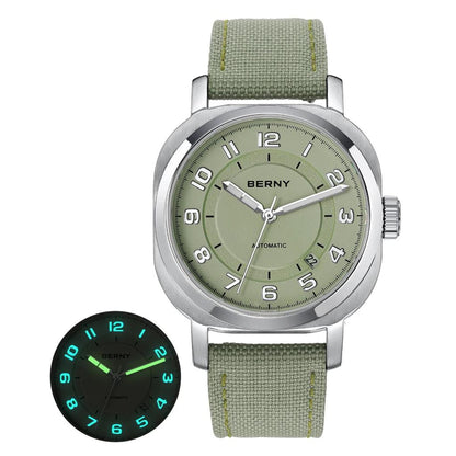 Women's Mechanical Cushion Watch with Sapphire & Date am133v-lgn by HitMyNeed
