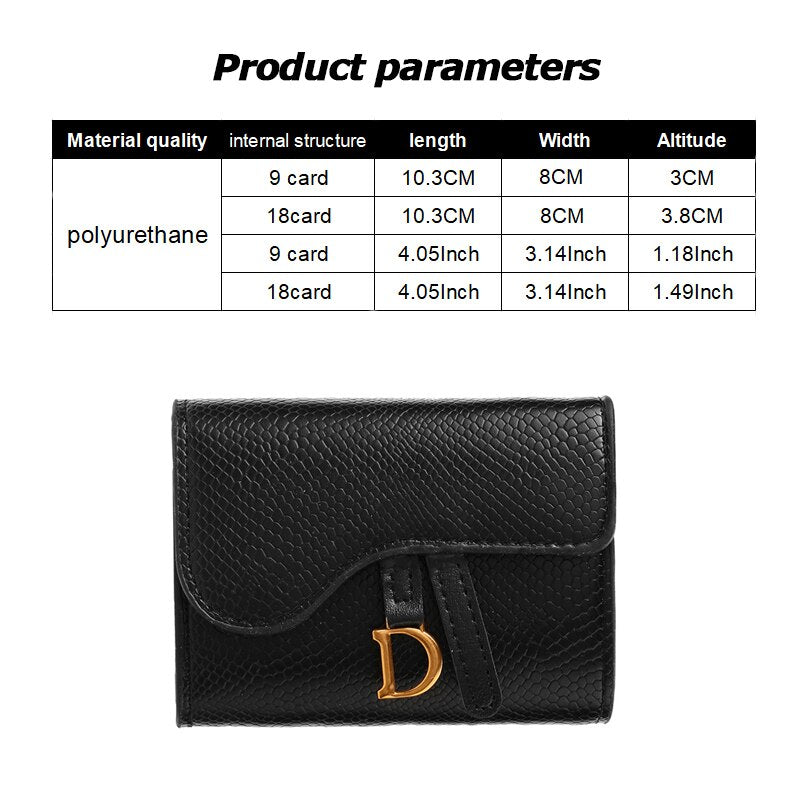 Women's Mini PU Short Wallet with Multi Card Holder by HitMyNeed