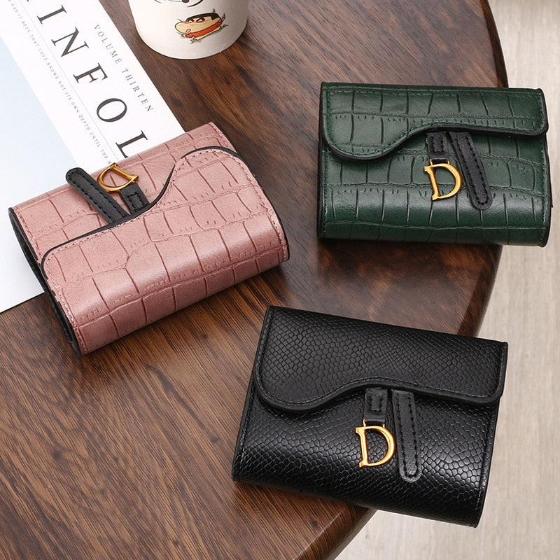 Women's Mini PU Short Wallet with Multi Card Holder by HitMyNeed