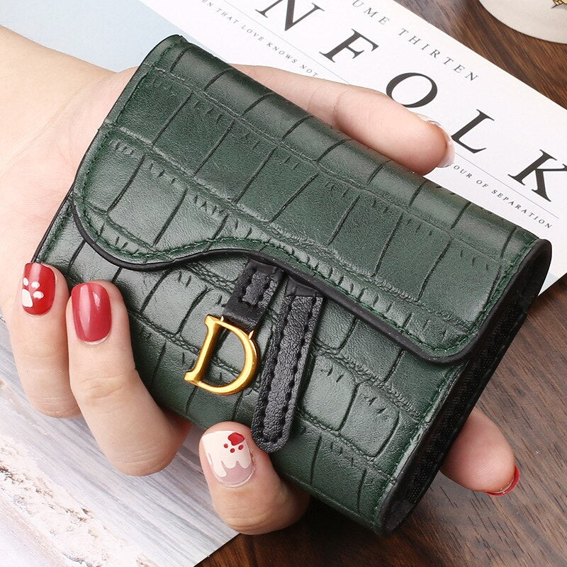 Women's Mini PU Short Wallet with Multi Card Holder by HitMyNeed