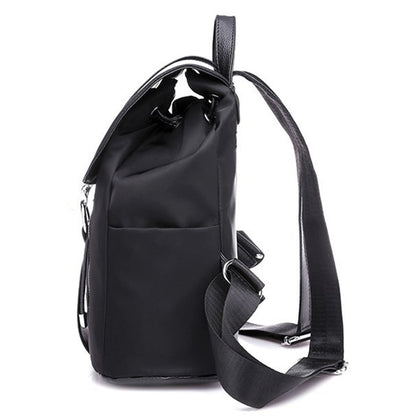 Women's Nylon Casual Backpack with Multiple Pockets by HitMyNeed