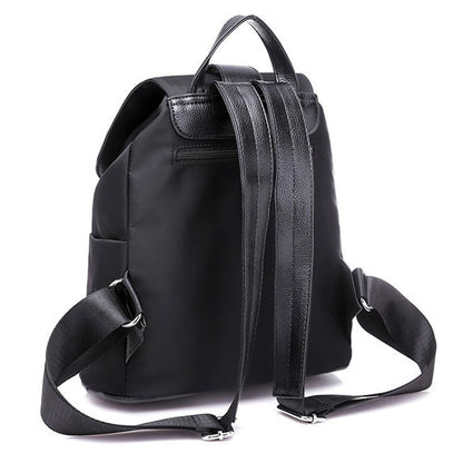 Women's Nylon Casual Backpack with Multiple Pockets by HitMyNeed
