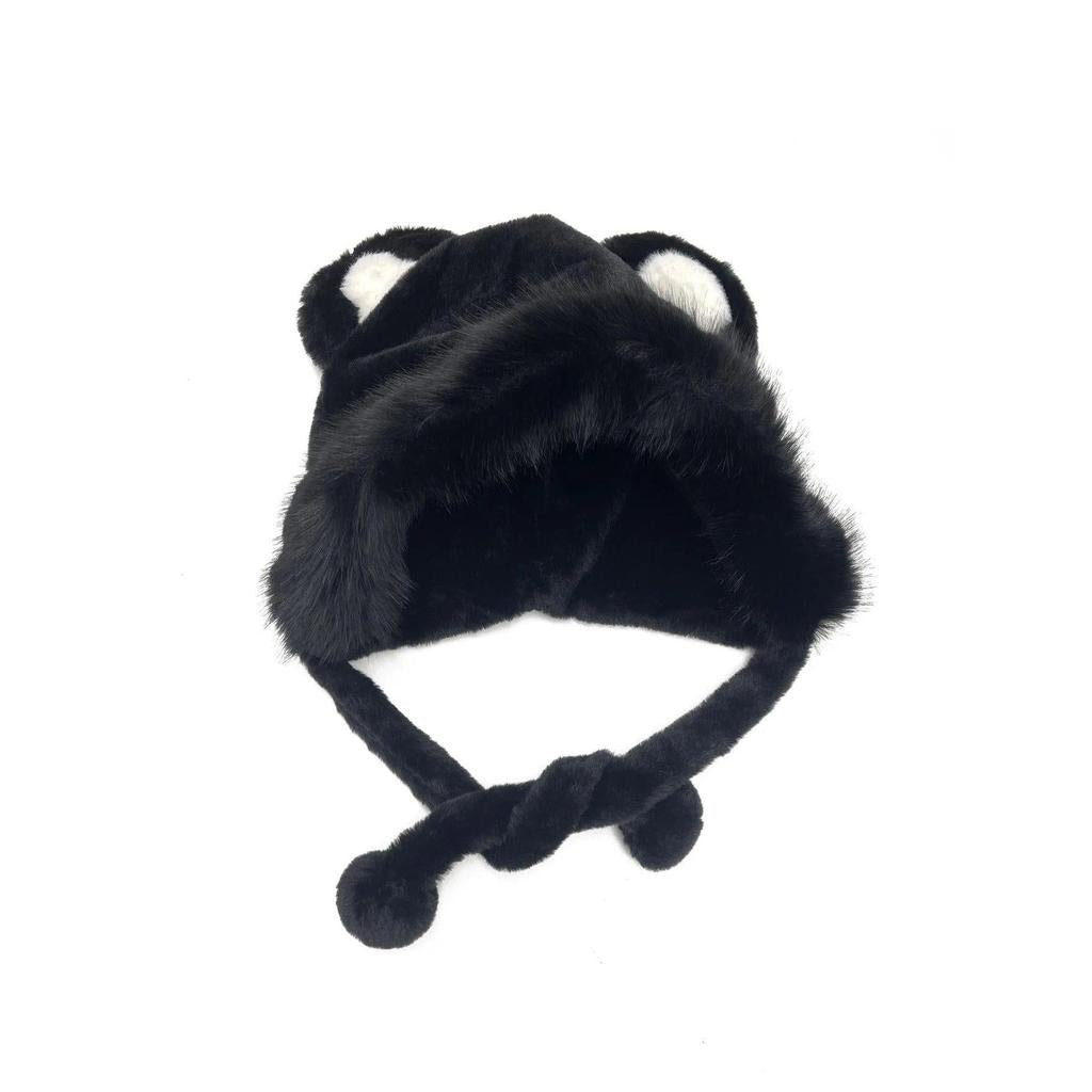 Women's Plush Bear Ear Winter Beanie Hat xxedmrm-2 by HitMyNeed