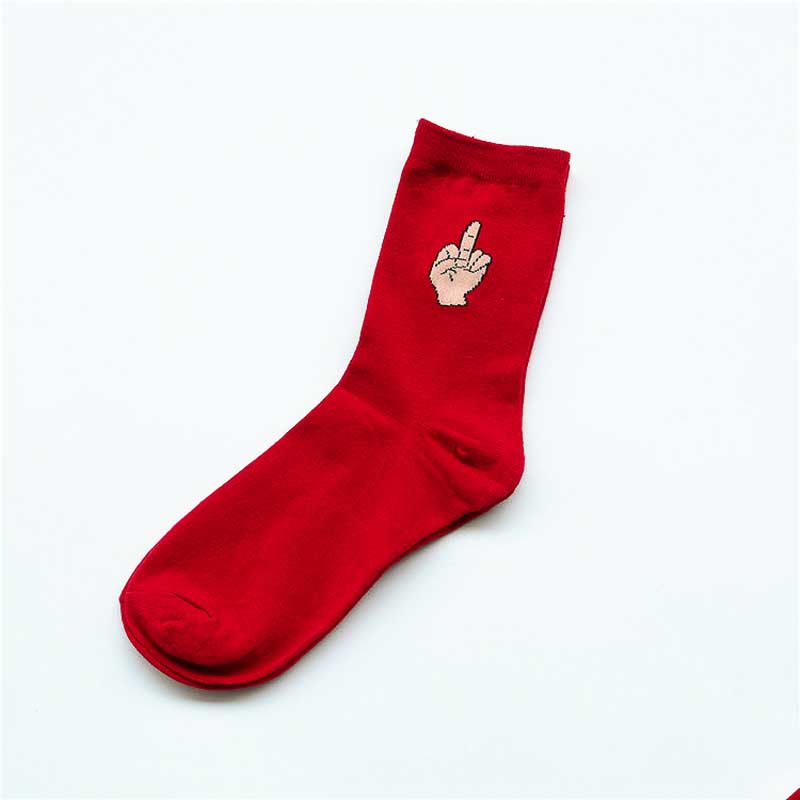 Women's Printed Cotton Socks (5 Pairs, EU 35-38) by HitMyNeed