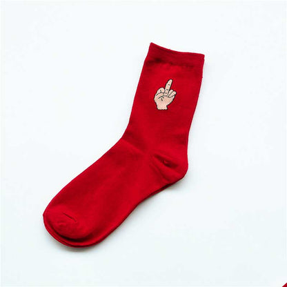 Women's Printed Cotton Socks (5 Pairs, EU 35-38) by HitMyNeed