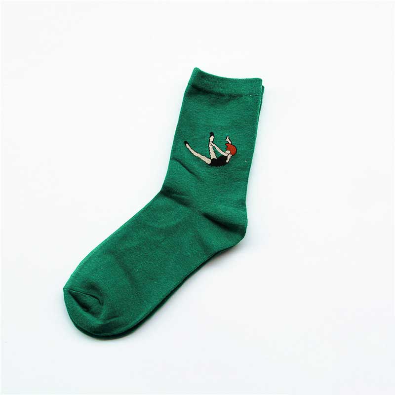 Women's Printed Cotton Socks (5 Pairs, EU 35-38) by HitMyNeed