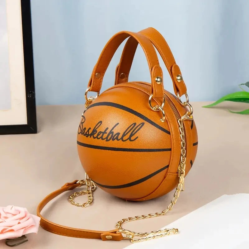 Women's PU Leather Basketball Shoulder & Crossbody Bag by HitMyNeed