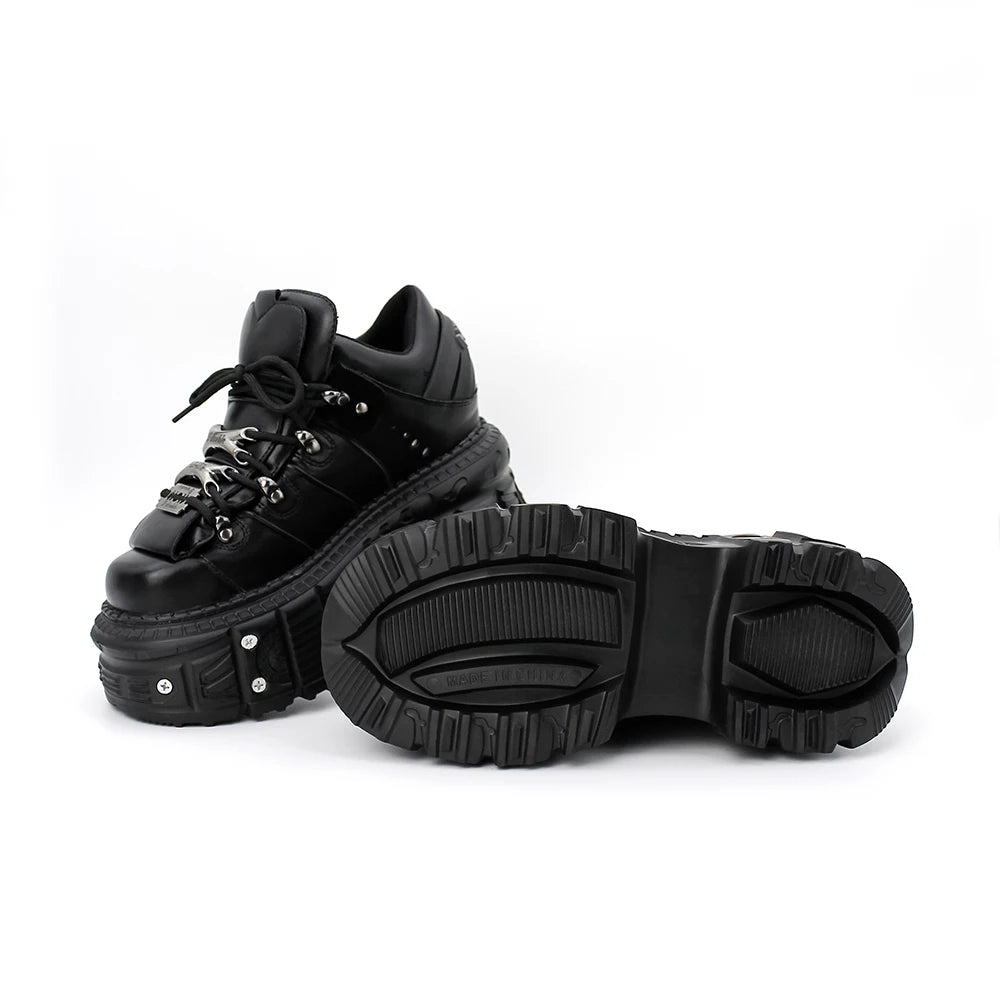 Women's Punk Gothic Lace-Up Platform Ankle Boots by HitMyNeed
